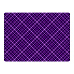 Purple, Black And Yellow Color Plaid, Retro Tartan Pattern Double Sided Flano Blanket (mini)  by Casemiro