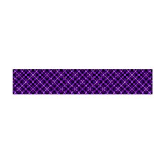 Purple, Black And Yellow Color Plaid, Retro Tartan Pattern Flano Scarf (mini) by Casemiro