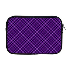 Purple, Black And Yellow Color Plaid, Retro Tartan Pattern Apple Macbook Pro 17  Zipper Case by Casemiro