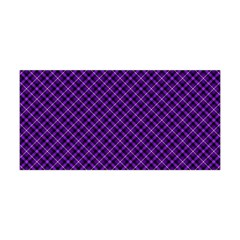 Purple, Black And Yellow Color Plaid, Retro Tartan Pattern Yoga Headband by Casemiro