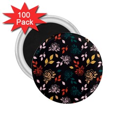 Rose Floral 2 25  Magnets (100 Pack)  by tmsartbazaar