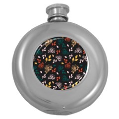 Rose Floral Round Hip Flask (5 Oz) by tmsartbazaar