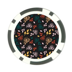 Rose Floral Poker Chip Card Guard by tmsartbazaar