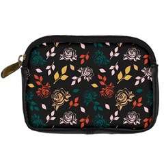 Rose Floral Digital Camera Leather Case by tmsartbazaar