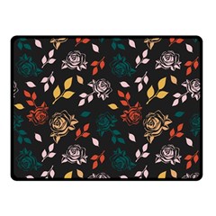 Rose Floral Double Sided Fleece Blanket (small)  by tmsartbazaar