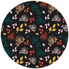 Rose Floral Wooden Puzzle Round by tmsartbazaar