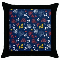 Beautiful Rose Throw Pillow Case (black) by tmsartbazaar