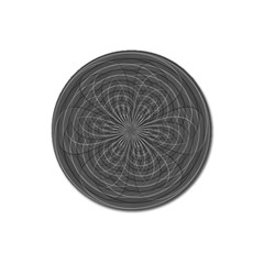 Abstract Spirals, Spiral Abstraction, Gray Color, Graphite Magnet 3  (round)