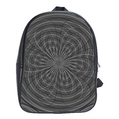 Abstract Spirals, Spiral Abstraction, Gray Color, Graphite School Bag (large) by Casemiro