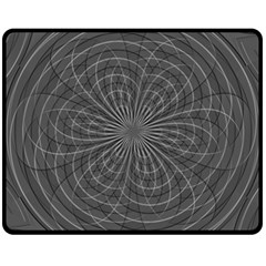 Abstract Spirals, Spiral Abstraction, Gray Color, Graphite Double Sided Fleece Blanket (medium)  by Casemiro