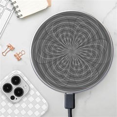 Abstract Spirals, Spiral Abstraction, Gray Color, Graphite Wireless Charger by Casemiro