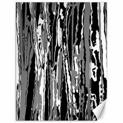 Black And White Abstract Linear Print Canvas 12  X 16  by dflcprintsclothing