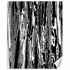 Black And White Abstract Linear Print Canvas 16  X 20  by dflcprintsclothing