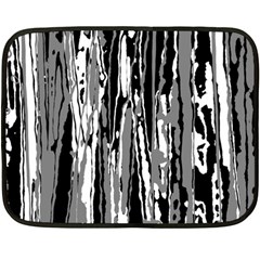 Black And White Abstract Linear Print Double Sided Fleece Blanket (mini)  by dflcprintsclothing