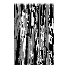 Black And White Abstract Linear Print Shower Curtain 48  X 72  (small)  by dflcprintsclothing