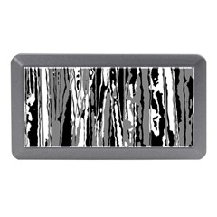 Black And White Abstract Linear Print Memory Card Reader (mini) by dflcprintsclothing