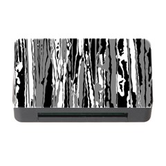 Black And White Abstract Linear Print Memory Card Reader With Cf