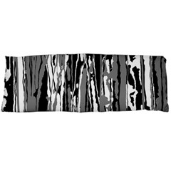 Black And White Abstract Linear Print Body Pillow Case (dakimakura) by dflcprintsclothing