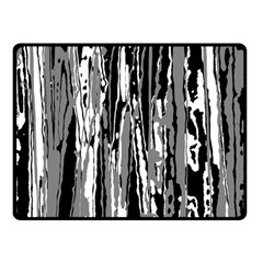 Black And White Abstract Linear Print Double Sided Fleece Blanket (small)  by dflcprintsclothing