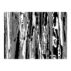 Black And White Abstract Linear Print Double Sided Flano Blanket (mini)  by dflcprintsclothing