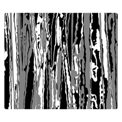 Black And White Abstract Linear Print Double Sided Flano Blanket (small)  by dflcprintsclothing