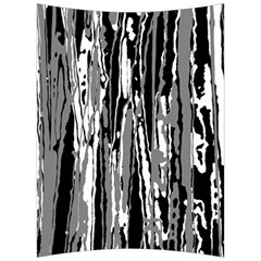 Black And White Abstract Linear Print Back Support Cushion by dflcprintsclothing