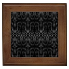 Black And White Kinetic Design Pattern Framed Tile by dflcprintsclothing