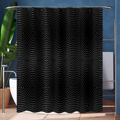 Black And White Kinetic Design Pattern Shower Curtain 60  X 72  (medium)  by dflcprintsclothing