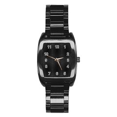 Black And White Kinetic Design Pattern Stainless Steel Barrel Watch