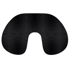 Black And White Kinetic Design Pattern Travel Neck Pillow by dflcprintsclothing