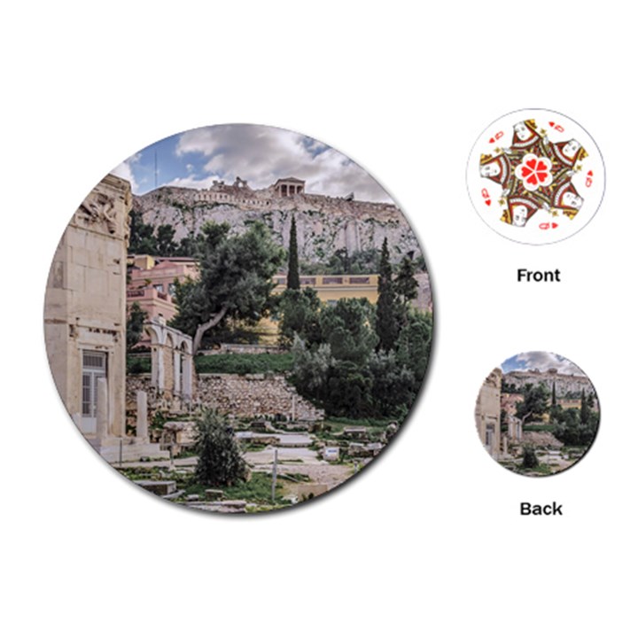 Roman Agora, Athens, Greece Playing Cards Single Design (Round)