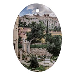 Roman Agora, Athens, Greece Oval Ornament (two Sides) by dflcprintsclothing