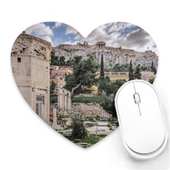 Roman Agora, Athens, Greece Heart Mousepads