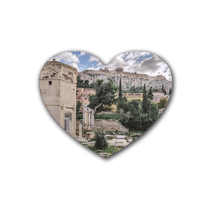 Roman Agora, Athens, Greece Heart Coaster (4 pack) 