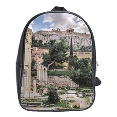 Roman Agora, Athens, Greece School Bag (large) by dflcprintsclothing