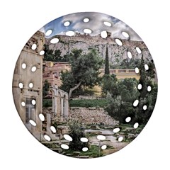 Roman Agora, Athens, Greece Ornament (round Filigree) by dflcprintsclothing