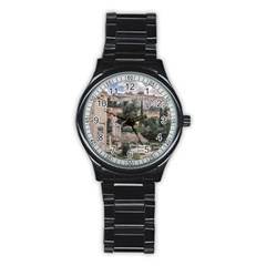 Roman Agora, Athens, Greece Stainless Steel Round Watch by dflcprintsclothing