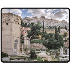 Roman Agora, Athens, Greece Double Sided Fleece Blanket (Medium) 