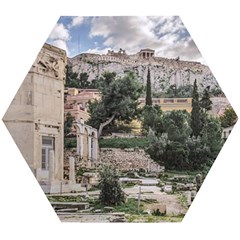 Roman Agora, Athens, Greece Wooden Puzzle Hexagon by dflcprintsclothing