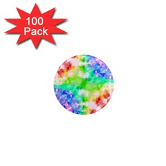 Tie Die Look Rainbow Pattern 1  Mini Magnets (100 Pack)  by myblueskye777