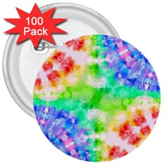 Tie Die Look Rainbow Pattern 3  Buttons (100 Pack)  by myblueskye777