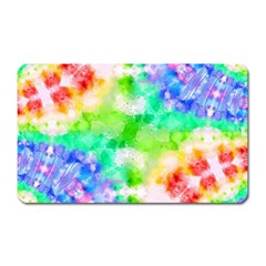 Tie Die Look Rainbow Pattern Magnet (rectangular) by myblueskye777