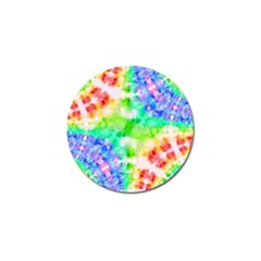 Tie Die Look Rainbow Pattern Golf Ball Marker by myblueskye777