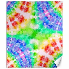 Tie Die Look Rainbow Pattern Canvas 8  X 10  by myblueskye777