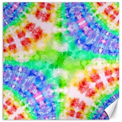 Tie Die Look Rainbow Pattern Canvas 12  X 12 