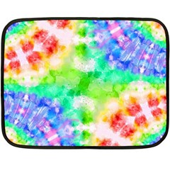 Tie Die Look Rainbow Pattern Double Sided Fleece Blanket (mini) 