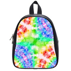 Tie Die Look Rainbow Pattern School Bag (small)