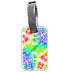 Tie Die Look Rainbow Pattern Luggage Tag (one Side) by myblueskye777