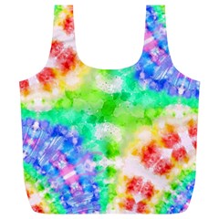 Tie Die Look Rainbow Pattern Full Print Recycle Bag (xl) by myblueskye777