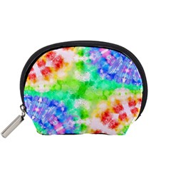 Tie Die Look Rainbow Pattern Accessory Pouch (small) by myblueskye777